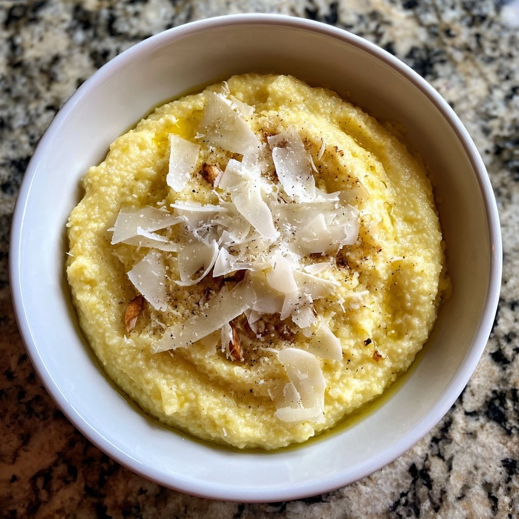 Romantic Creamy Polenta with Parmesan
