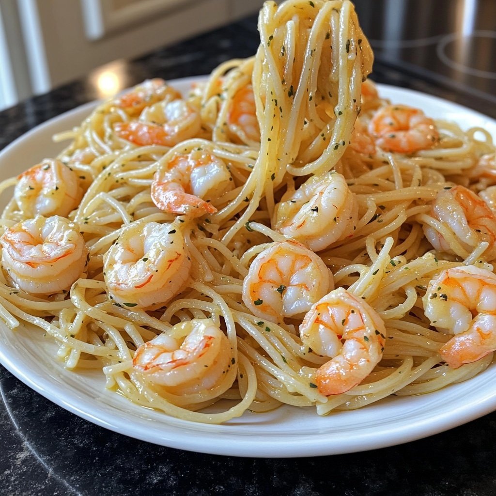 15-Minute Garlic Shrimp Pasta
