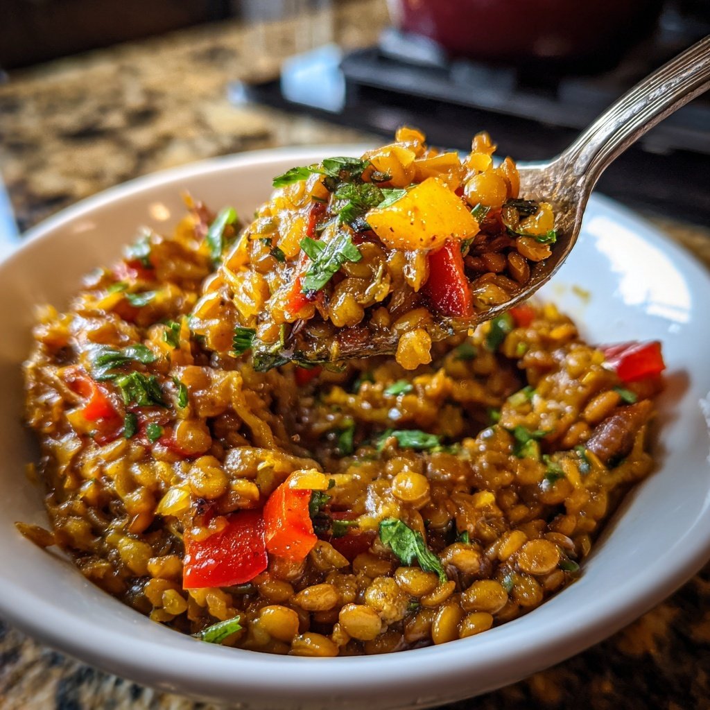 Jamaican Spiced Lentil Rice Bowl