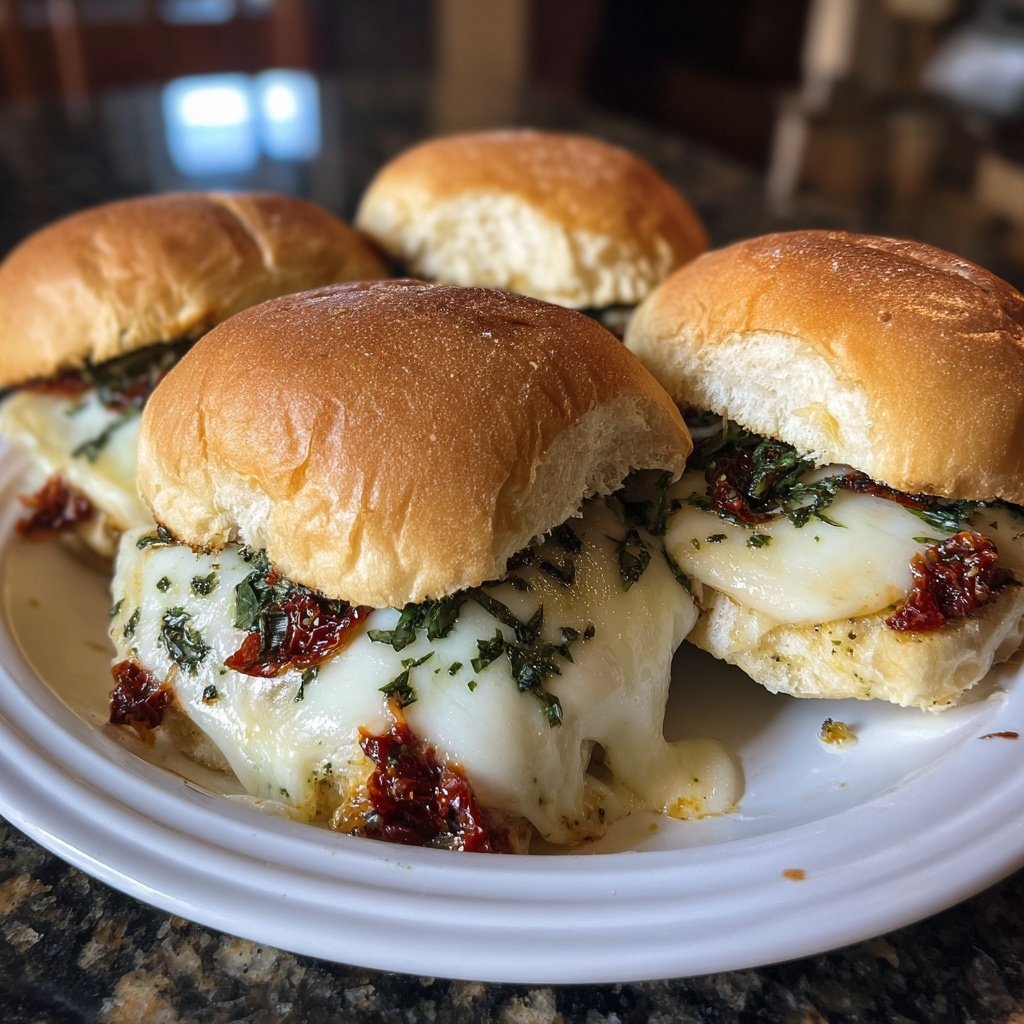Pesto Mozzarella Sliders
