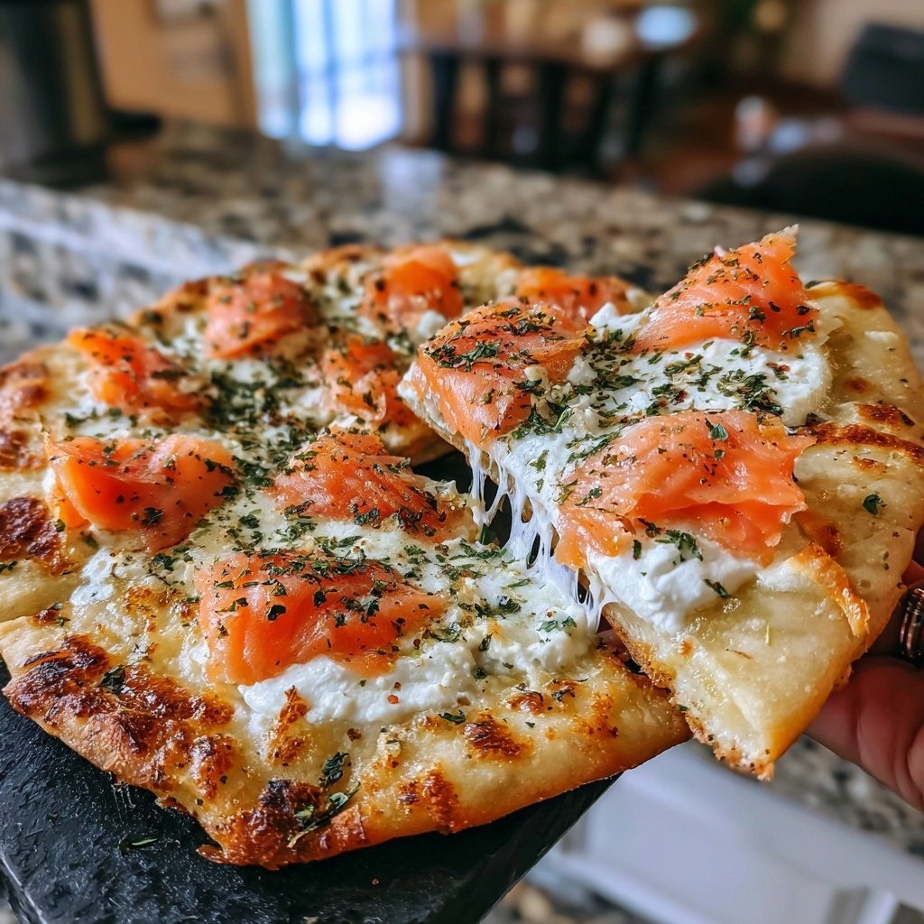 Flammkuchen with Smoked Salmon
