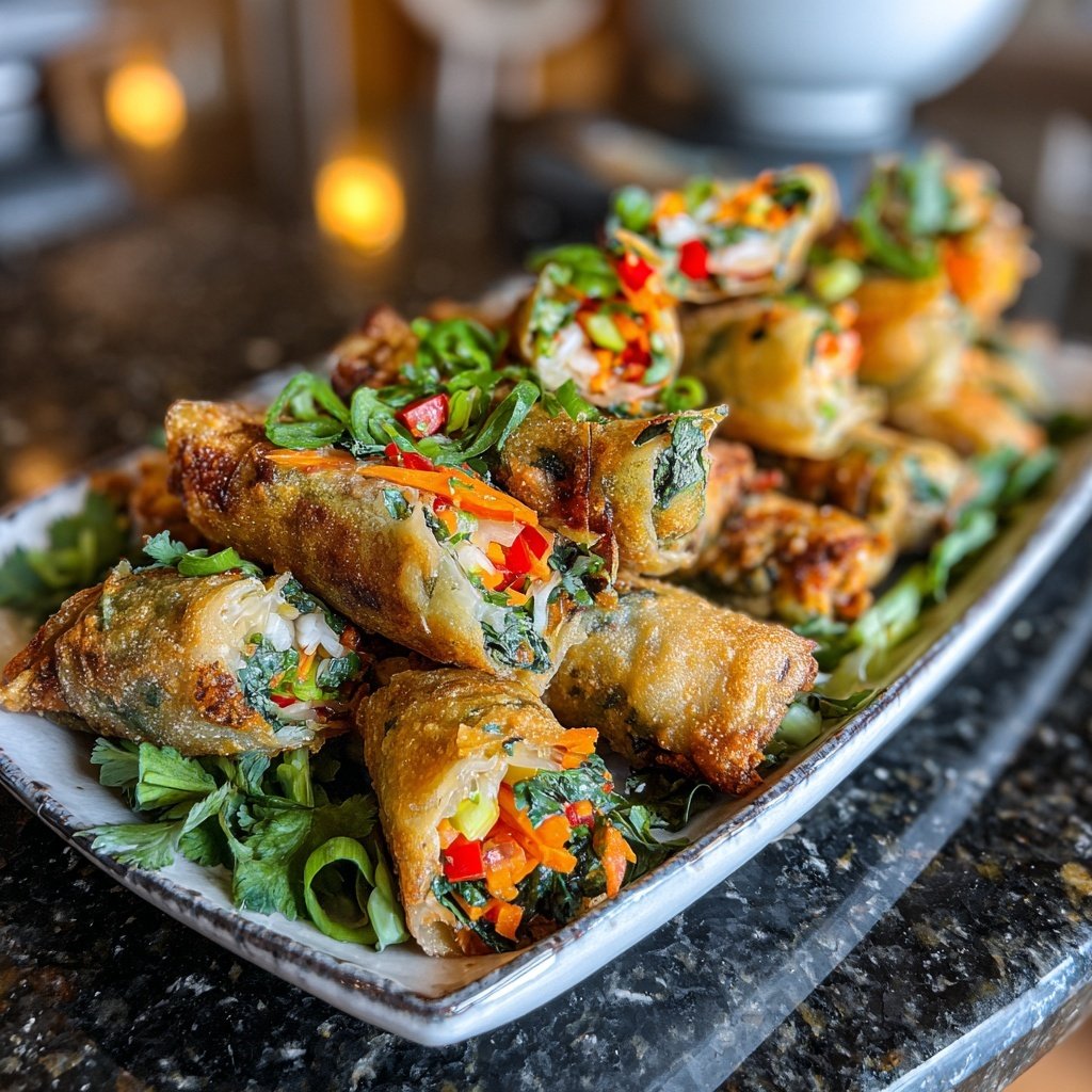 Super Bowl Veggie Spring Rolls