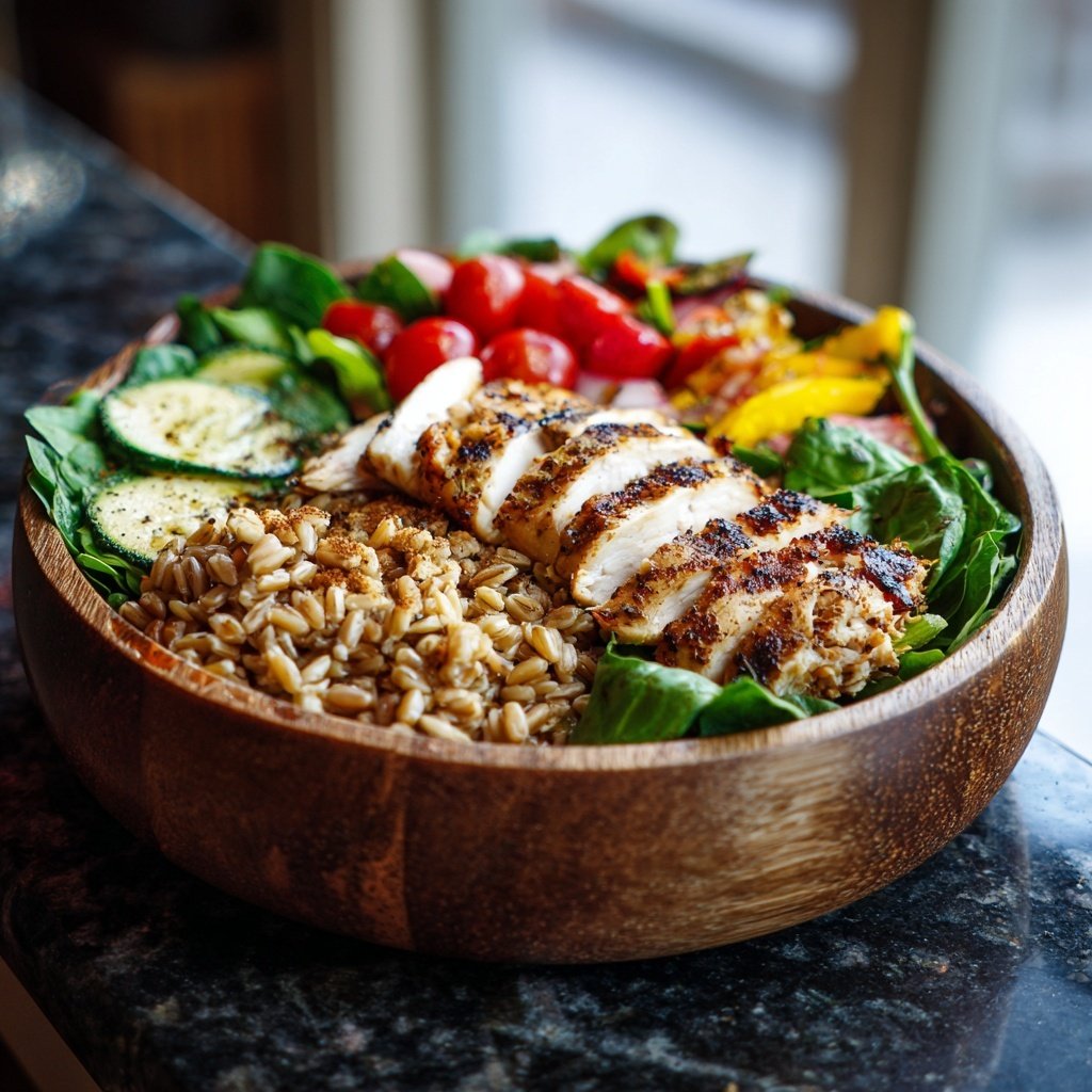 Healthy Chicken And Farro Bowl