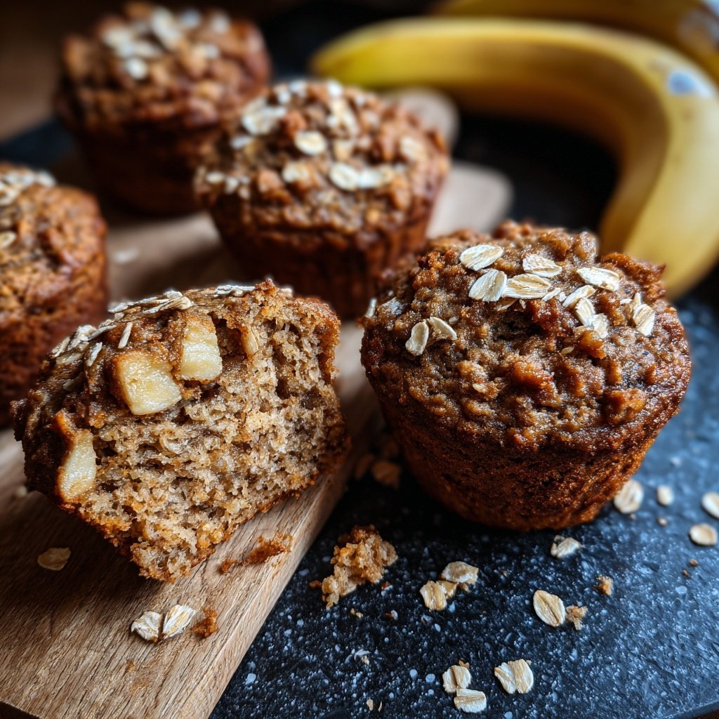 Banana Oatmeal Breakfast Muffins
