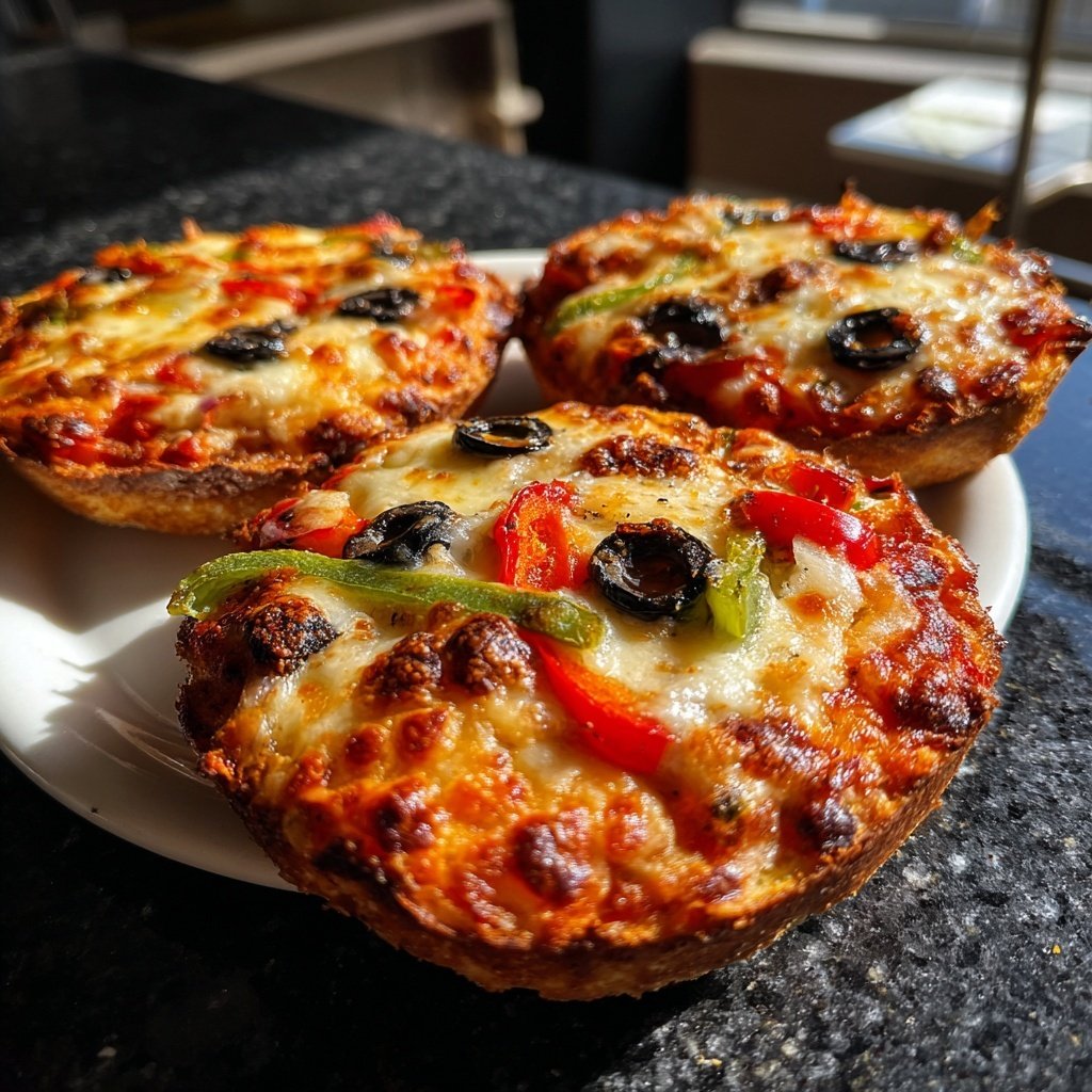 Super Bowl Mini Veggie Pizzas