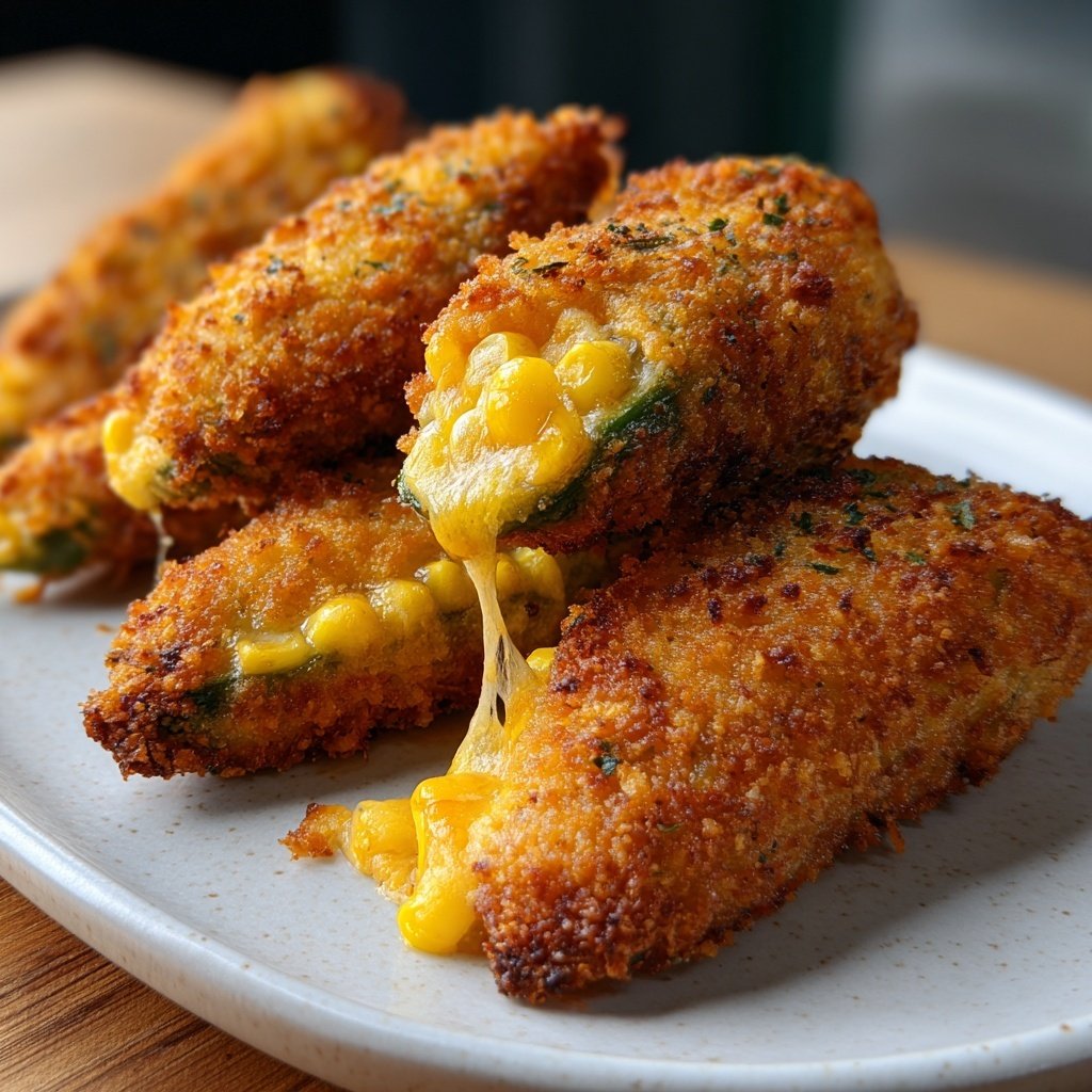 Jalapeno Poppers with Corn and Cheese