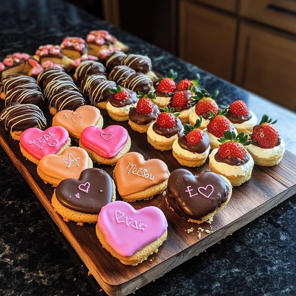 Valentines Charcuterie Board Dessert Style