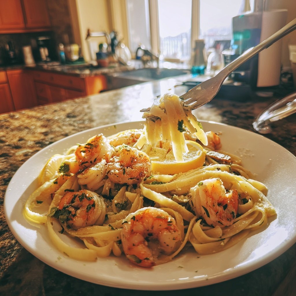 Shrimp Lemon Butter Pasta