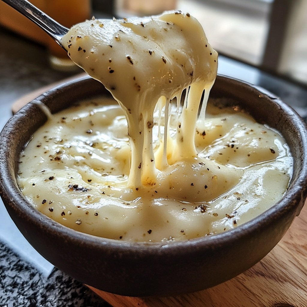 Fondue with Garlic Herb Cheese