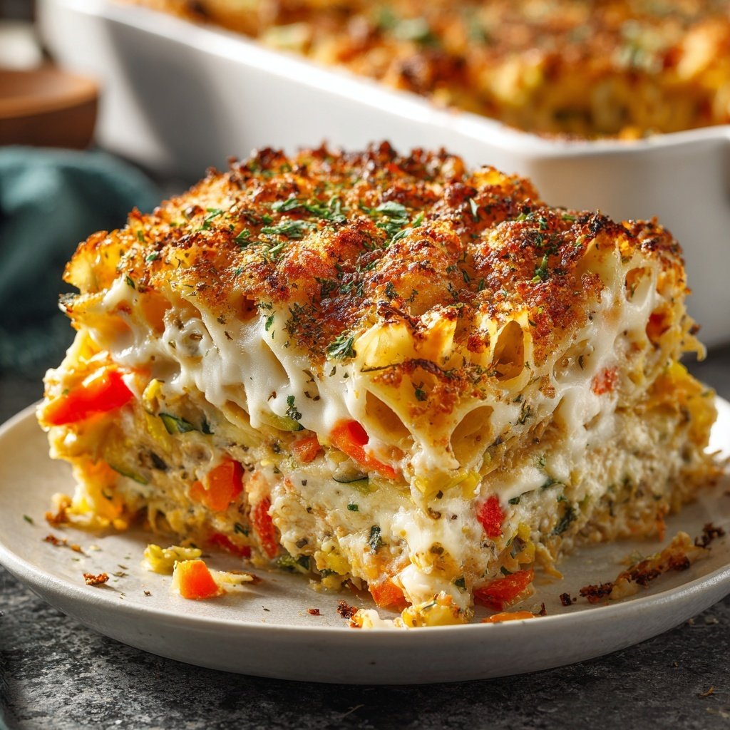 Herbed Veggie Pasta Rice Bake