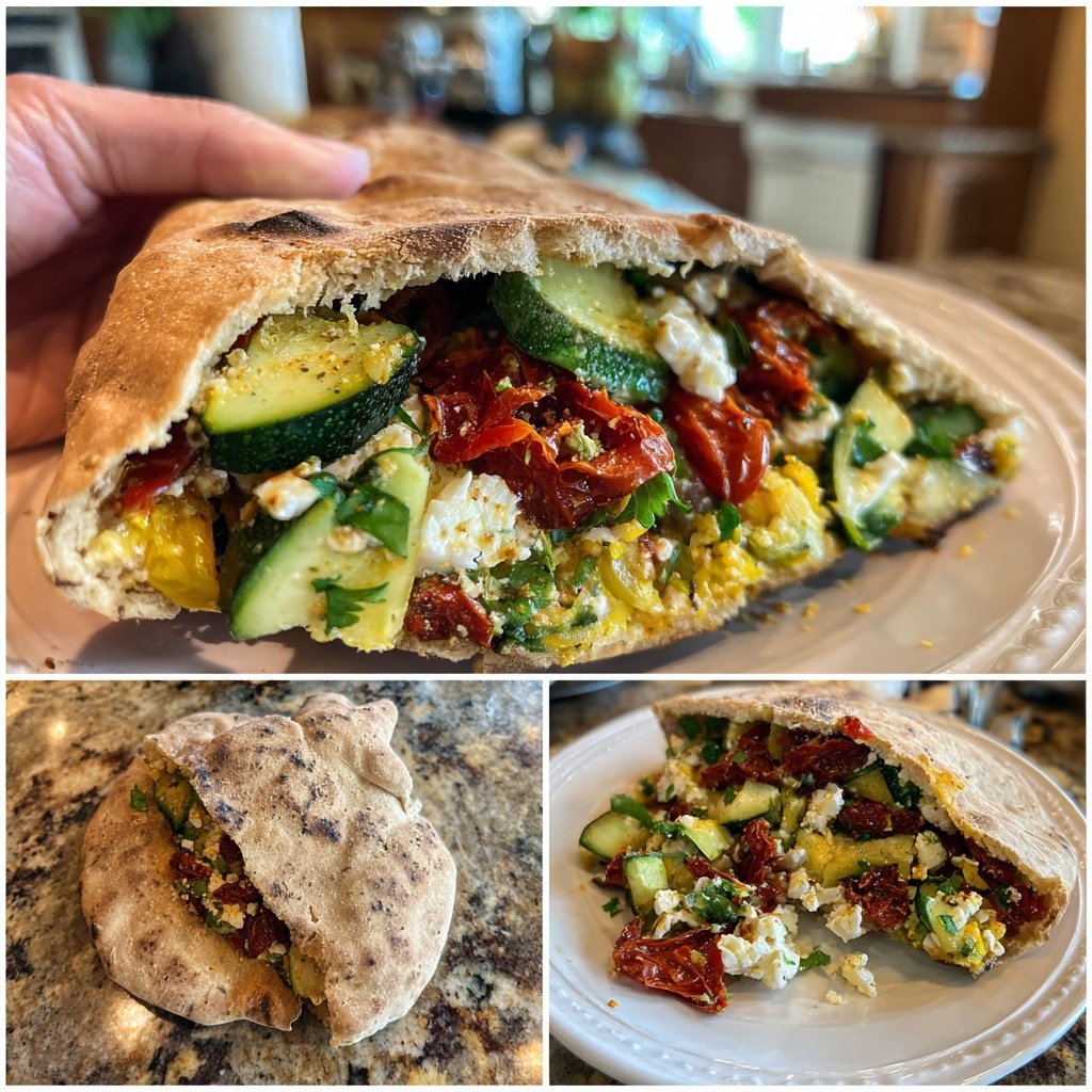 Healthy Lunch Mediterranean Veggie Pita