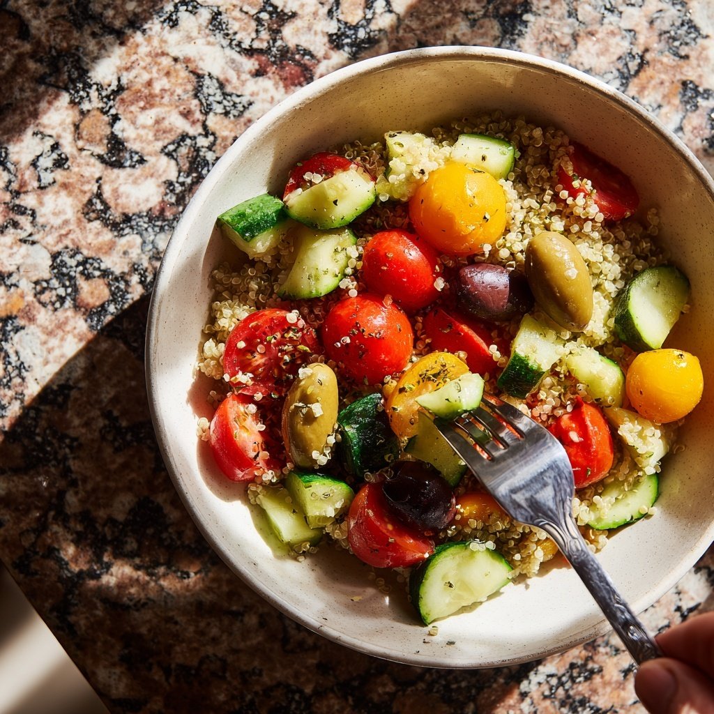 Healthy Dinner Mediterranean Veggie Bowl