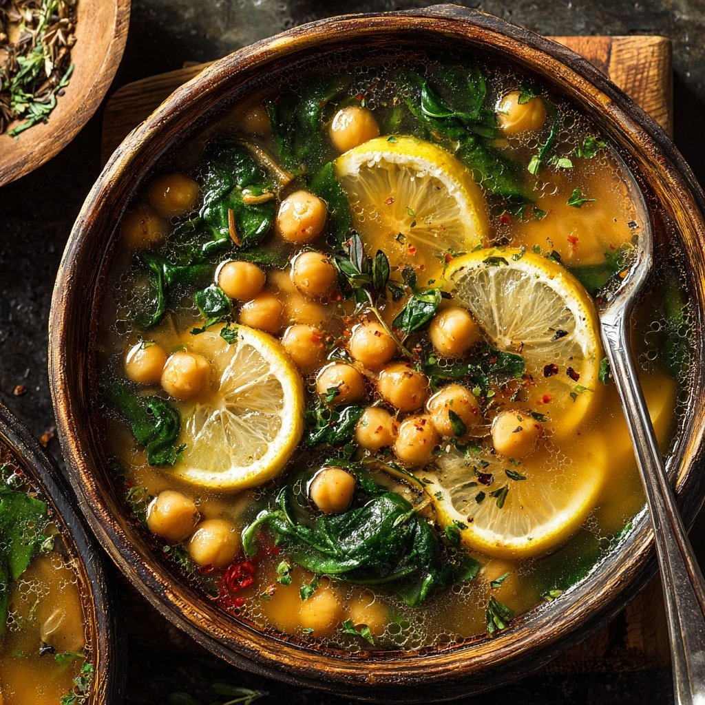 Healthy Crockpot Lemon Chickpea Stew