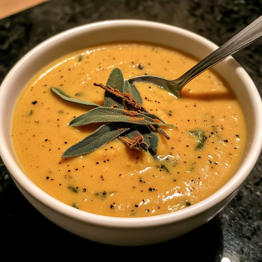 Creamy Squash Soup with Sage